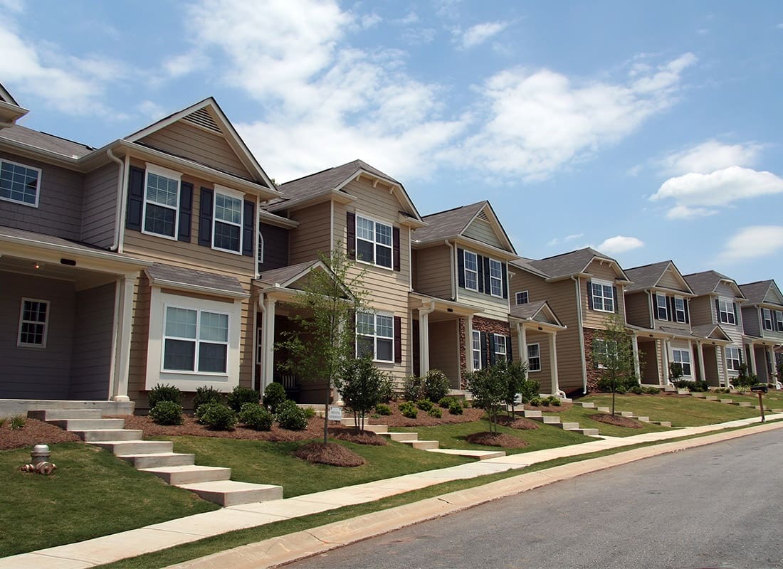 Jones Group Properties - a Row of New Townhouses or Condominiums